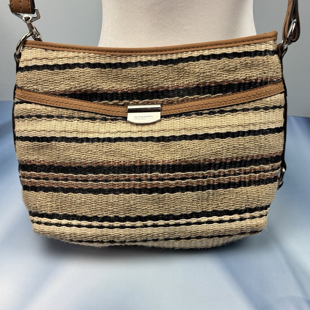 Rosetti Crossbody Womens Handbag Purse Adjustable Woven‎ Brown Earth Tones New - Picture 2 of 15